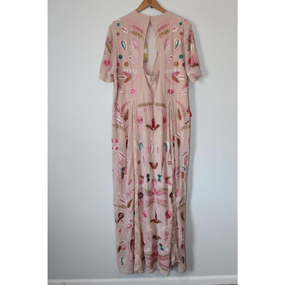 NWT Frock & Frill Allover Embroidered Maxi Dress Beaded Plus Size 24 H14122 - Picture 11 of 12